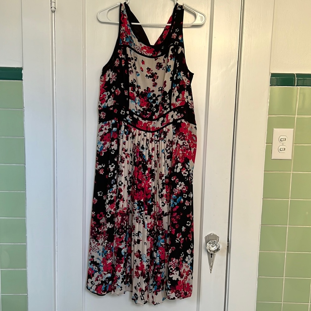 Adrianna Papell Floral Midi Dress